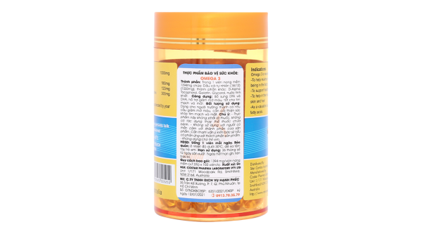 Dầu cá Costar Omega-3 hỗ trợ giảm mỡ máu, tốt cho tim mạch lọ 100 viên