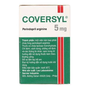 Coversyl 5mg trị tăng huyết áp, suy tim, bệnh động mạch vành hộp 30 viên