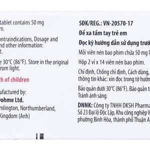 Cozaar 50mg trị tăng huyết áp, suy tim (2 vỉ x 14 viên)