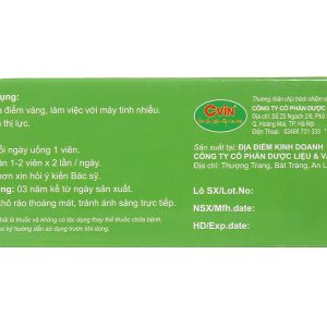 Cvin Eyes bổ mắt, hạn chế thoái hóa điểm vàng hộp 30 viên