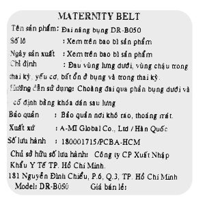 Đai nâng bụng Dr. Med DR-B050 cho bà bầu size U