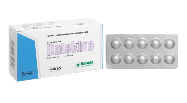 Dalekine 200mg trị động kinh (4 vỉ x 10 viên)