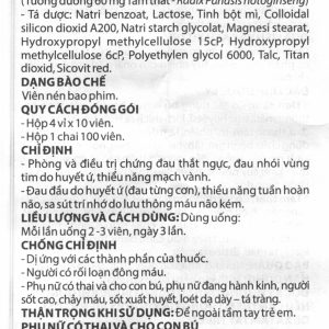 Đan Sâm - Tam Thất phòng và chứng trị đau thắt ngực (4 vỉ x 10 viên)