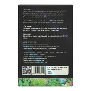 Dầu gội đen Lucky Star phủ bạc làm đen tóc hộp 8 gói x 25ml