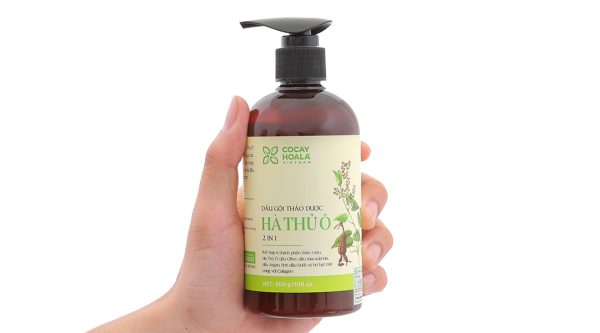 Dầu gội thảo dược Hà Thủ Ô 2 in 1 Cocay Hoala dưỡng tóc, giảm gãy rụng chai 300g