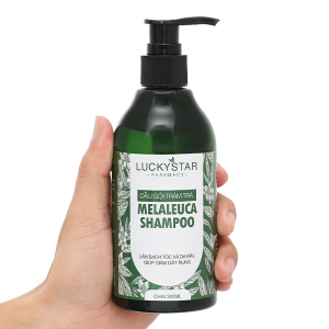 Dầu gội tràm trà Lucky Star làm sạch da đầu, giảm gãy rụng tóc chai 300ml