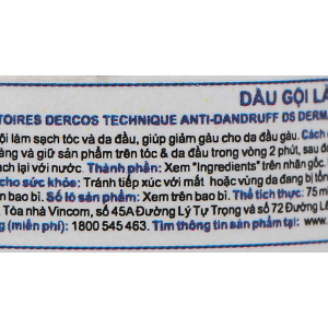 Dầu Gội Vichy Dercos hỗ trợ trị gàu chai 75ml