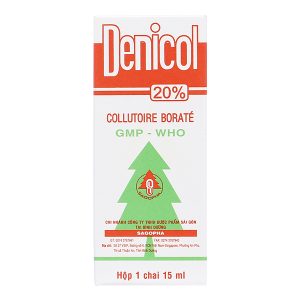 Dung dịch rơ miệng Denicol 20% trị tưa lưỡi, lở miệng, sưng lợi chai 15ml