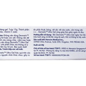 Gel Dermatix Ultra hỗ trợ giảm sẹo, giảm đau ngứa tuýp 15g