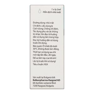 Hỗn dịch nhỏ mắt Dex-Tobrin trị các nhiễm khuẩn ở mắt chai 5ml