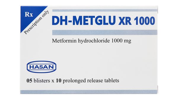 DH-Metglu XR 1000 trị đái tháo đường tuýp 2 (5 vỉ x 10 viên)