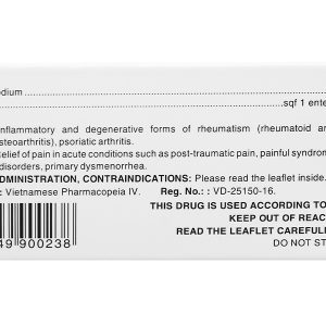 Diclofen 50mg giảm đau, kháng viêm xương khớp (10 vỉ x 10 viên)