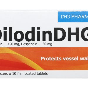 DilodinDHG trị chứng liên quan đến cơn trĩ cấp và bệnh trĩ mạn (5 vỉ x 10 viên)