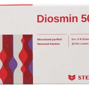 Diosmin 500 trị trĩ, suy giãn tĩnh mạch (6 vỉ x 10 viên)