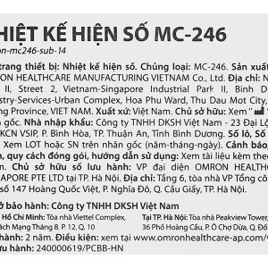 Nhiệt kế điện tử đo thân nhiệt Omron MC-246