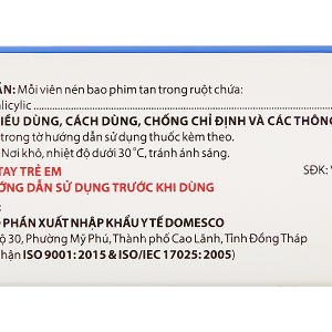 Doaspin 81mg phòng huyết khối tim mạch và não (10 vỉ x 10 viên)