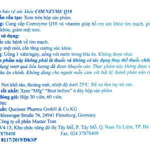 Aktiv Doppelherz Coenzyme Q10 hỗ trợ tim mạch hộp 30 viên