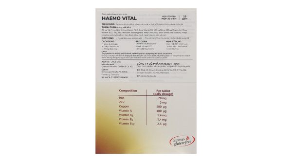 Doppelherz Aktiv Haemo Vital bổ sung sắt hộp 30 viên