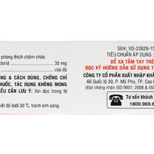 Dozidine MR 35mg trị đau thắt ngực (6 vỉ x 10 viên)