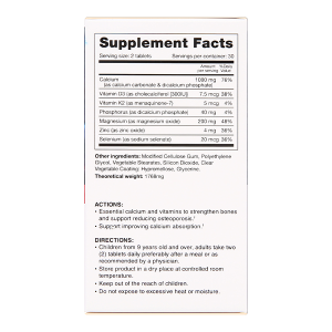 Drlife Strong Bone bổ sung canxi, ngừa loãng xương chai 60 viên