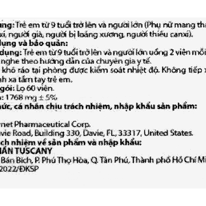 Drlife Strong Bone bổ sung canxi, ngừa loãng xương chai 60 viên