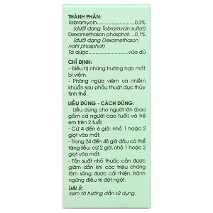 Dung dịch nhỏ mắt Tovidex điều trị những trường hợp mắt bị viêm chai 6ml