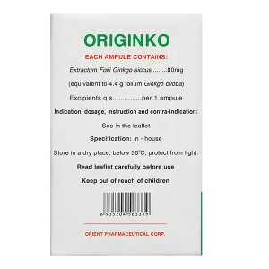 Dung dịch uống Originko trị suy giảm trí nhớ, suy tuần hoàn não (20 ống x 10ml)