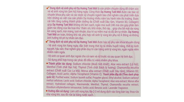 Dung dịch vệ sinh phụ nữ Dạ Hương hương lavender chai 100ml