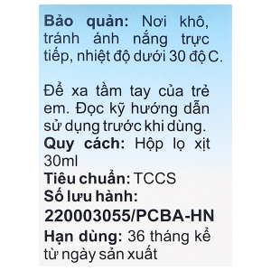 Dung dịch xịt tai Nipass hỗ trợ giảm viêm tai, kháng khuẩn chai 30ml