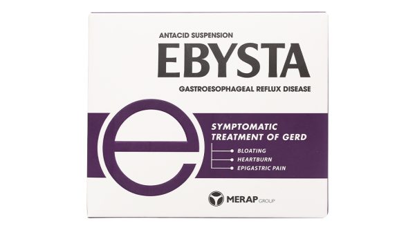 Hỗn dịch uống Ebysta 20mg trị trào ngược dạ dày, thực quản (20 gói x 10ml)