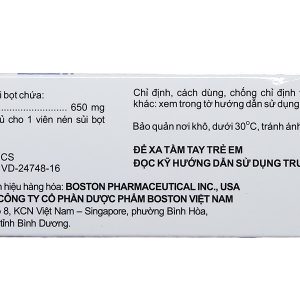 Viên sủi Effer-Paralmax Extra 650mg giảm đau, hạ sốt từ nhẹ đến vừa (5 vỉ x 4 viên)