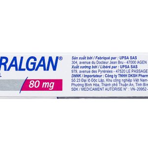 Viên đặt trực tràng Efferalgan 80mg giảm đau, hạ sốt (2 vỉ x 5 viên)