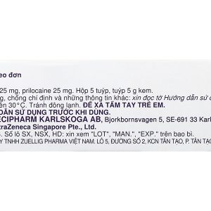 Kem bôi Emla 5% gây tê bề mặt da (5 tuýp x 5g)