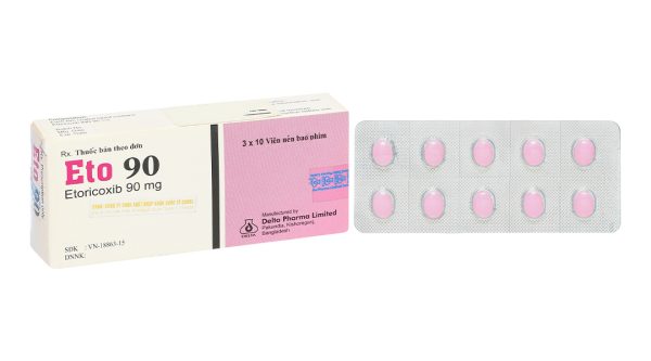 Eto 90 trị các triệu chứng viêm xương khớp cấp và mãn tính (3 vỉ x 10 viên)