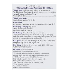 Evening Primrose Oil 1000mg hỗ trợ tăng cường nội tiết tố nữ hộp 60 viên