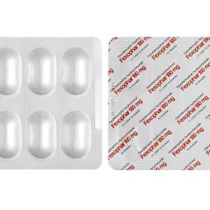 Fexophar 180mg trị viêm mũi dị ứng, mày đay, ngứa (10 vỉ x 10 viên)