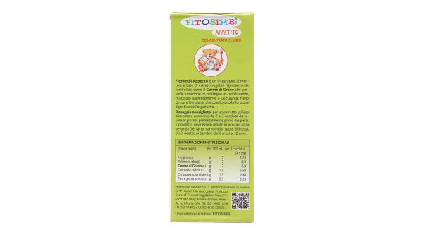 Siro Fitobimbi Appetito hỗ trợ tăng cường tiêu hóa cho bé chai 200ml