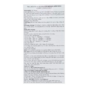 Siro Fitobimbi Appetito hỗ trợ tăng cường tiêu hóa cho bé chai 200ml