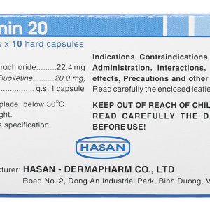 Flutonin 20 trị trầm cảm, rối loạn lưỡng cực (5 vỉ x 10 viên)