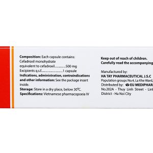 Fonroxil 500mg trị nhiễm khuẩn (3 vỉ x 10 viên)