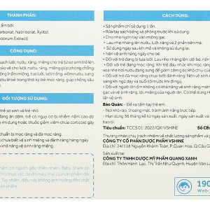 Gạc rơ lưỡi Baby Shark giúp sạch lưỡi, nướu, răng hộp 50 gói