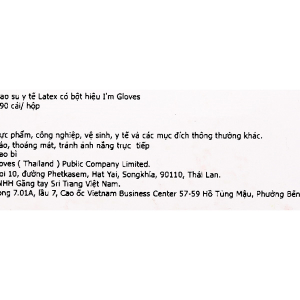 Găng tay y tế có bột Latex I'm Glove size M hộp 50 đôi