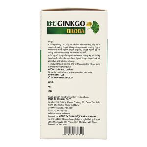 DC Ginkgo Biloba hỗ trợ hoạt huyết, tăng cường tuần hoàn máu não hộp 60 viên
