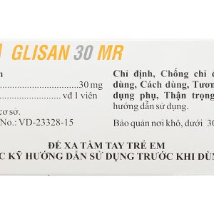 Glisan 30 MR trị đái tháo đường tuýp 2 không phụ thuộc insulin (10 vỉ x 30 viên)