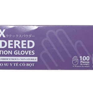 Găng tay y tế có bột Gloves S Latex Powdered Examination size S hộp 50 đôi