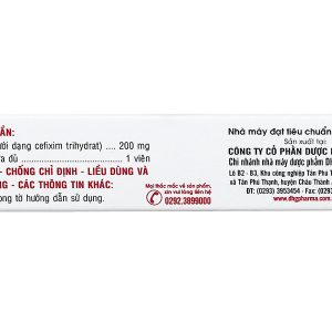 Hafixim 200 Tabs trị nhiễm khuẩn do vi khuẩn nhạy cảm (3 vỉ x 10 viên)