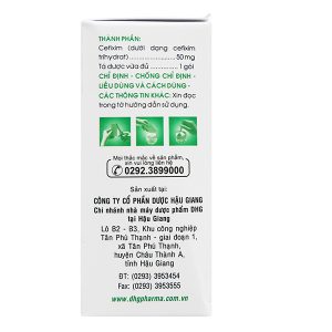 Bột pha hỗn dịch uống Hafixim 50 Kids trị nhiễm khuẩn (24 gói x 0.75g)