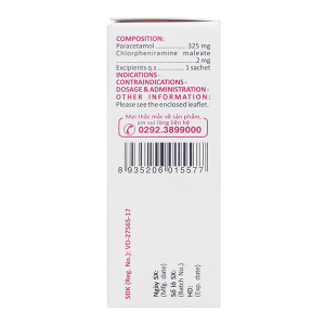 Cốm sủi Hapacol 325 Flu trị cảm cúm, cảm lạnh (24 gói x 1.5g)