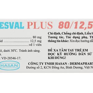 Hapresval Plus 80/12.5 trị tăng huyết áp vô căn (5 vỉ x 10 viên)