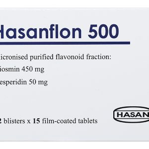 Hasanflon 500 trị triệu chứng suy giãn tĩnh mạch, trĩ (2 vỉ x 15 viên)